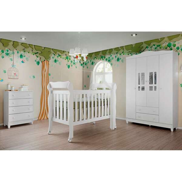 Quarto Infantil Decorado Ariel & Lila Branco