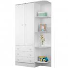 Quarto Infantil Doce Sonho - Berço Simples - Branco/branco