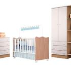 Quarto Infantil Doce Sonho - Berço Simples Branco/carvalho -