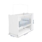 Quarto Infantil Doce Sonho - Berço Simples Branco - Qmovi