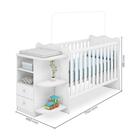 Quarto Infantil Doce Sonho Com Berço Cômoda Branco - Qmovi
