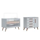 Quarto Infantil Encanto Retrô Com Berço E Cômoda Sapateira Ci