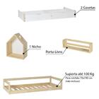 Quarto Infantil Graciosa Com Gavetões, Estante E Escrivaninha