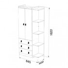 Quarto Infantil Guarda Roupa 2 Portas 3 Gavetas Cômoda 3 Gave