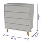 Quarto Infantil Guarda Roupa 3 Portas Cômoda 4 Gavetas Lorena