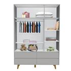 Quarto Infantil Guarda Roupa 3 Portas Cômoda 4 Gavetas Lorena