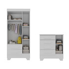 Quarto Infantil Guarda Roupa 3 Portas E Cômoda Catavento Rodi