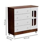 Quarto Infantil Guarda Roupa 4 Portas Cômoda Berço 3 Em 1 Gab