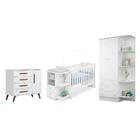 Quarto Infantil Guarda Roupa Cantoneira, Cômoda Sapateira E B