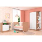 Quarto Infantil Guarda Roupa Cômoda Com Nicho E Berço Mini Ca