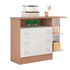 Quarto Infantil Guarda Roupa Cômoda Com Nicho E Berço Mini Ca