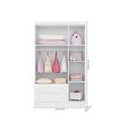 Quarto Infantil Guarda Roupa, Cômoda E Berço Cama Branco