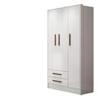 Quarto Infantil Guarda Roupa, Cômoda Sapateira E Berço Branco