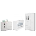 Quarto Infantil Guarda Roupa, Cômoda Sapateira E Berço Doce S