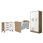 Quarto Infantil Guarda Roupa, Cômoda Sapateira E Berço Mini C