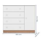 Quarto Infantil Guarda Roupa Mini Cama E Cômoda Branco/carval