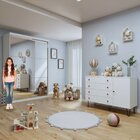 Quarto Infantil Guarda Roupa Premium Lumi 138cm 2 Portas Com