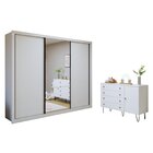 Quarto Infantil Guarda Roupa Premium Marcella 242cm Com Espel
