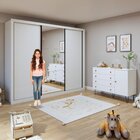 Quarto Infantil Guarda Roupa Premium Marcella 242cm Com Espel