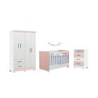 Quarto Infantil Ísis Branco/rosa - Peternella