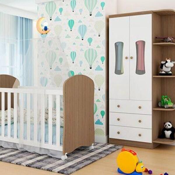 Quarto Infantil Luna E Smim Completo Móveis Peroba