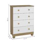 Quarto Infantil Maia 2 Pt 7 Gv Branco E Carvalho