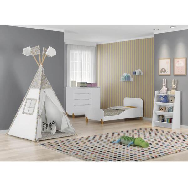 Quarto Infantil Melody Decor Mini Cama, Cabana, Cômoda E Est
