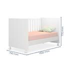 Quarto Infantil Meu Soninho Berço Mini Cama Branco - Qmovi