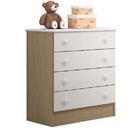 Quarto Infantil Meu Soninho Berço Simples Branco/carvalho - F