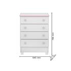 Quarto Infantil Meu Soninho Berço Simples Branco Rosa