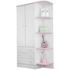 Quarto Infantil Meu Soninho Berço Simples - Branco/rosa - Fde