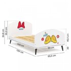 Quarto Infantil Minnie Com Cama, Guarda Roupa E Cabeceira Dis