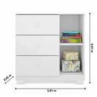 Quarto Infantil Nuvem Roupeiro 4 Portas + 3 Gavetas E Cômoda