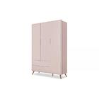 Quarto Infantil Old Clean Com Guarda Roupa 3p E Cômoda Com 3