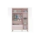 Quarto Infantil Old Clean Com Guarda Roupa 3p E Cômoda Com 3