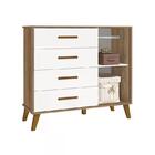 Quarto Infantil Retrô Ayla Com Berço E Cômoda - Reller Móveis