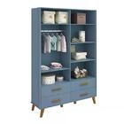 Quarto Infantil Retrô Ayla Com Guarda Roupa E Cômoda - Reller