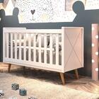 Quarto Infantil Retrô Guarda Roupa 3 Portas Lígia Cômoda Com