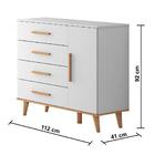 Quarto Infantil Retrô Guarda Roupa 3 Portas Ludmila Cômoda Co