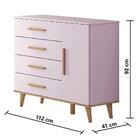 Quarto Infantil Retrô Guarda Roupa 3 Portas Ludmila Cômoda Co