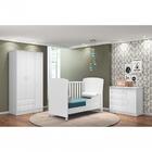 Quarto Infantil Roupeiro, Berço Cômoda Branco