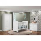 Quarto Infantil Roupeiro, Berço Cômoda Branco