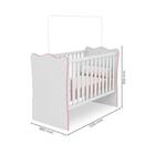 Quarto Infantil Roupeiro, Berço Cômoda Branco Rosa