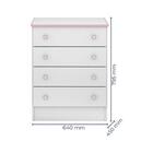 Quarto Infantil Roupeiro, Berço Cômoda Branco Rosa
