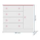 Quarto Infantil Roupeiro Berço Cômoda Branco/rosa