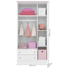 Quarto Infantil Roupeiro Berço Cômoda Branco/rosa