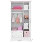 Quarto Infantil Roupeiro, Berço Cômoda Branco Rosa