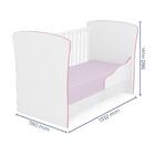Quarto Infantil Roupeiro, Berço Cômoda Sapateira Branco Rosa