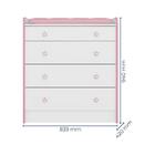 Quarto Infantil Roupeiro, Berço Cômoda Trocador Branco Rosa