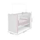 Quarto Infantil Roupeiro, Berço Cômoda Trocador Branco Rosa